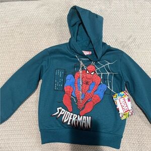 Marvel Spider-Man Teal Hoodie for Boys 4T